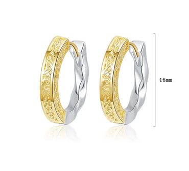 1 Pair Retro Geometric Plating Sterling Silver Gold Plated Silver Plated Earrings