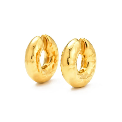 1 Pair Retro Geometric Plating 304 Stainless Steel Titanium Steel 18K Gold Plated Ear Cuffs