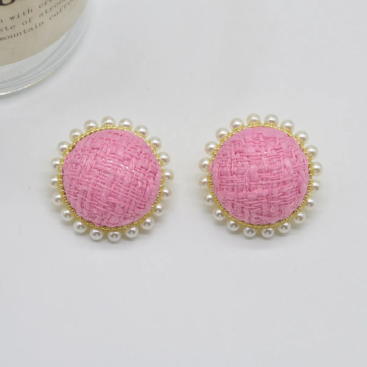 1 Pair Retro Geometric Round Plating Alloy Ear Studs