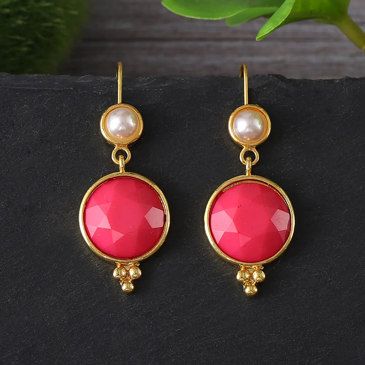 1 Pair Retro Geometric Zinc Alloy Earrings