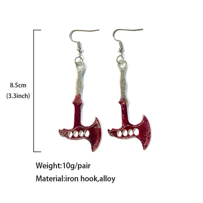 1 Pair Retro Halloween Pattern Alloy Ear Hook