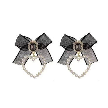 1 Pair Retro Heart Shape Alloy Inlay Artificial Gemstones Artificial Pearls Women'S Drop Earrings