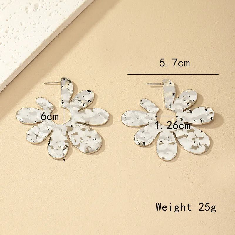 1 Pair Retro Lady Flower Plating Alloy 14k Gold Plated Ear Studs