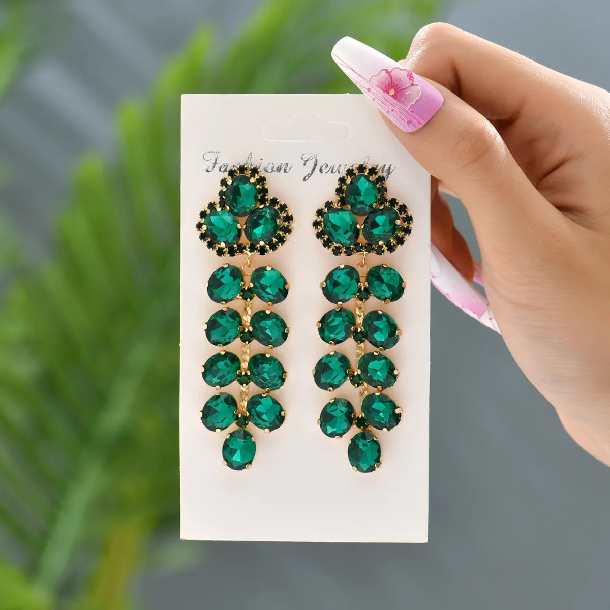 1 Pair Retro Lady Simple Style Geometric Rhinestone Plating Artificial Gemstones Women's Earrings