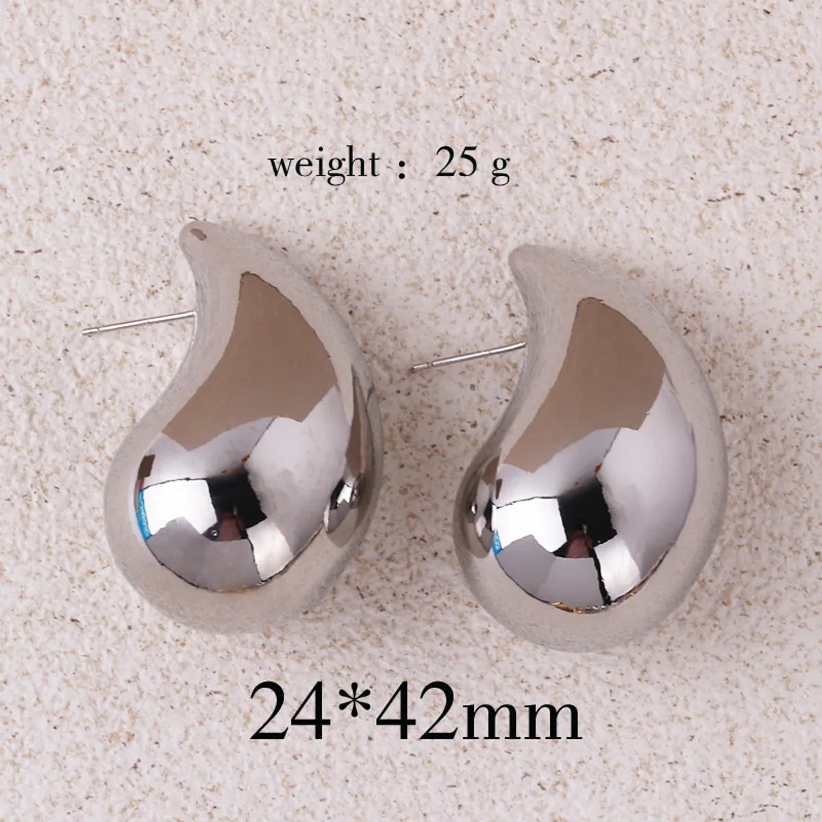 1 Pair Retro Lady Water Droplets Plating Copper Ear Studs