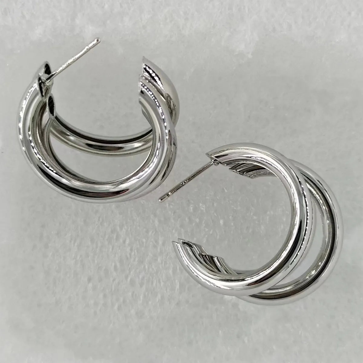 1 Pair Retro Modern Style Geometric Plating Iron Earrings