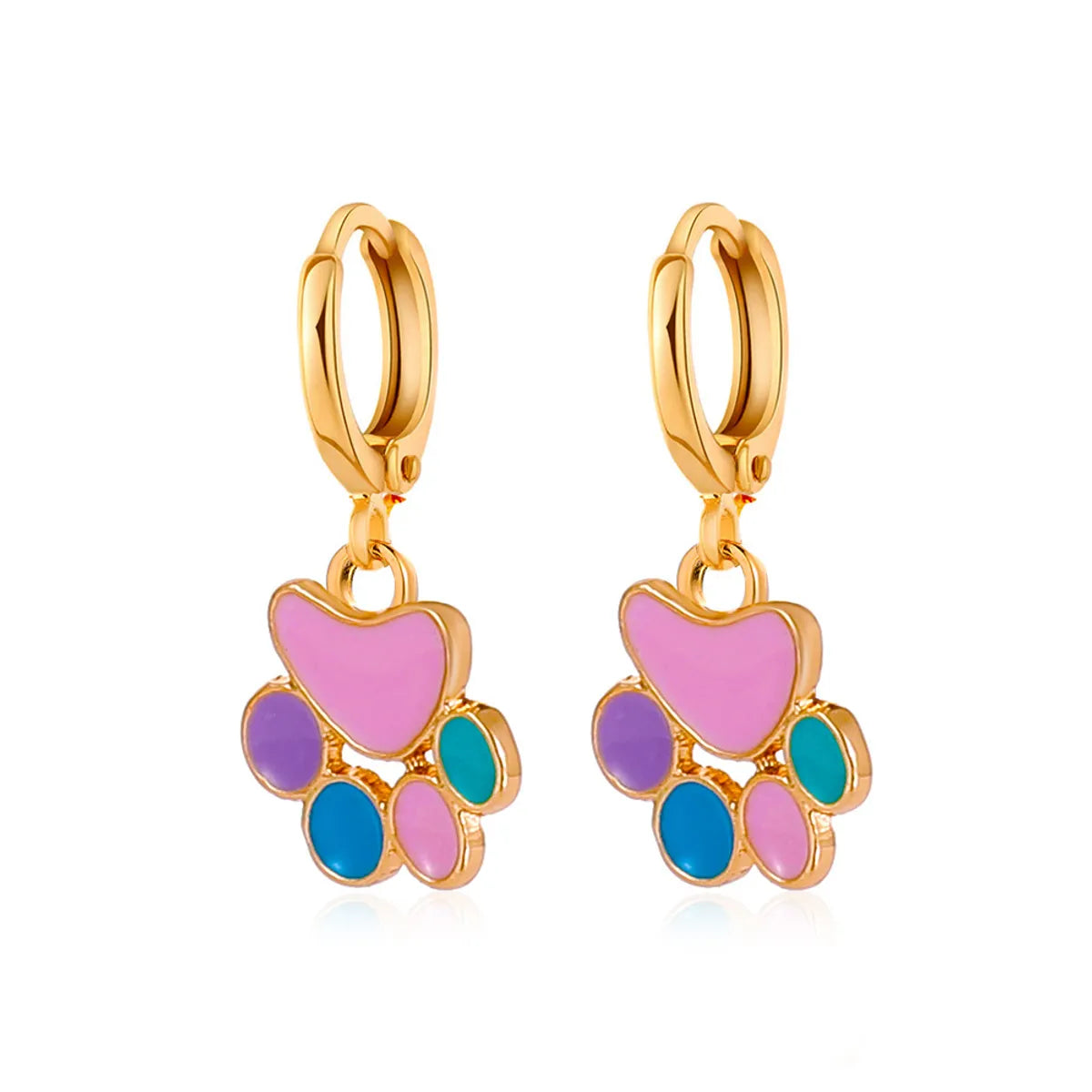 1 Pair Retro Mushroom Butterfly Alloy Drop Earrings