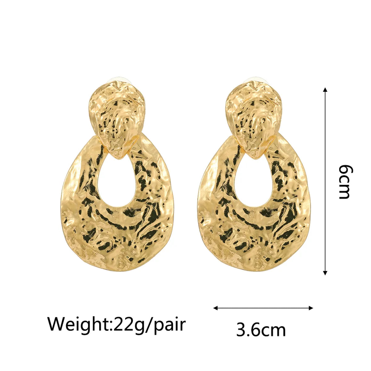 1 Pair Retro Oval Plating Zinc Alloy Drop Earrings