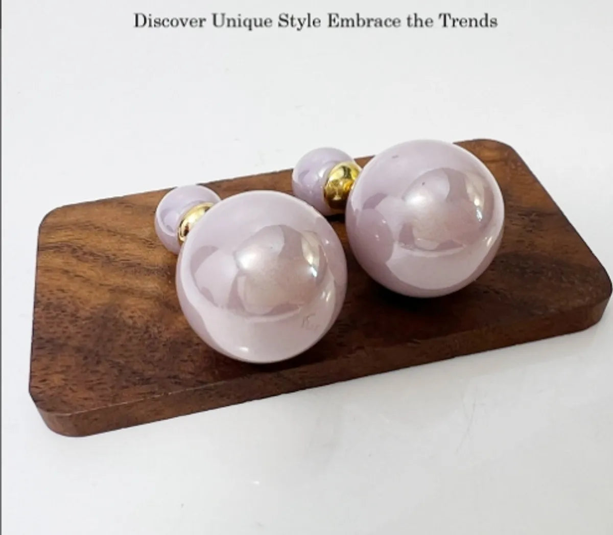 1 Pair Retro Pearl Plating Shell Copper Ear Studs