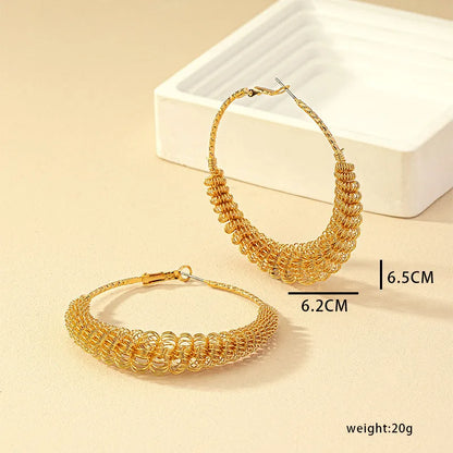 1 Pair Retro Roman Style Geometric Plating Alloy Earrings