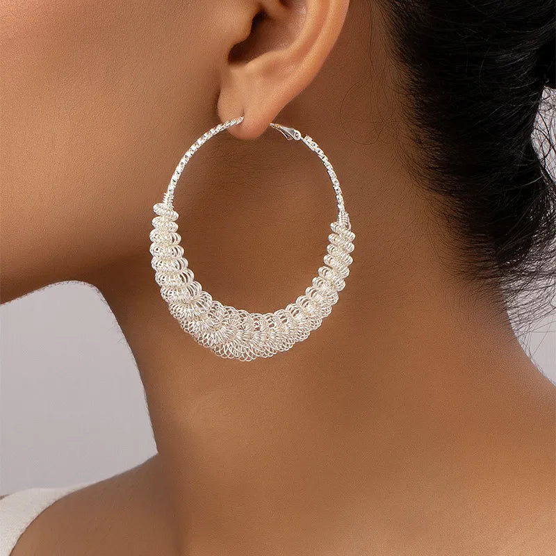 1 Pair Retro Roman Style Geometric Plating Alloy Earrings