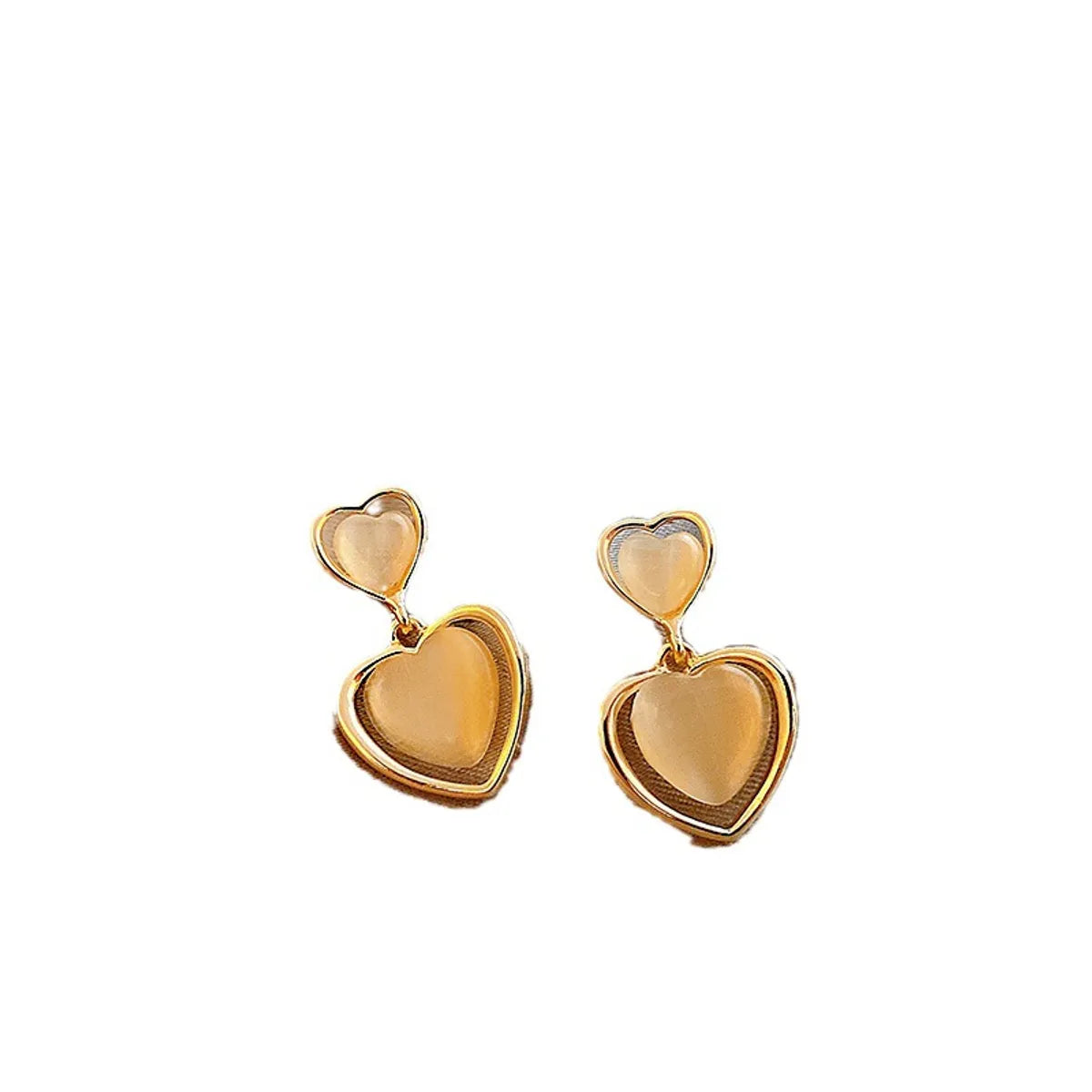 1 Pair Retro Roman Style Streetwear Geometric Letter Heart Shape Inlay Sterling Silver Zircon Earrings