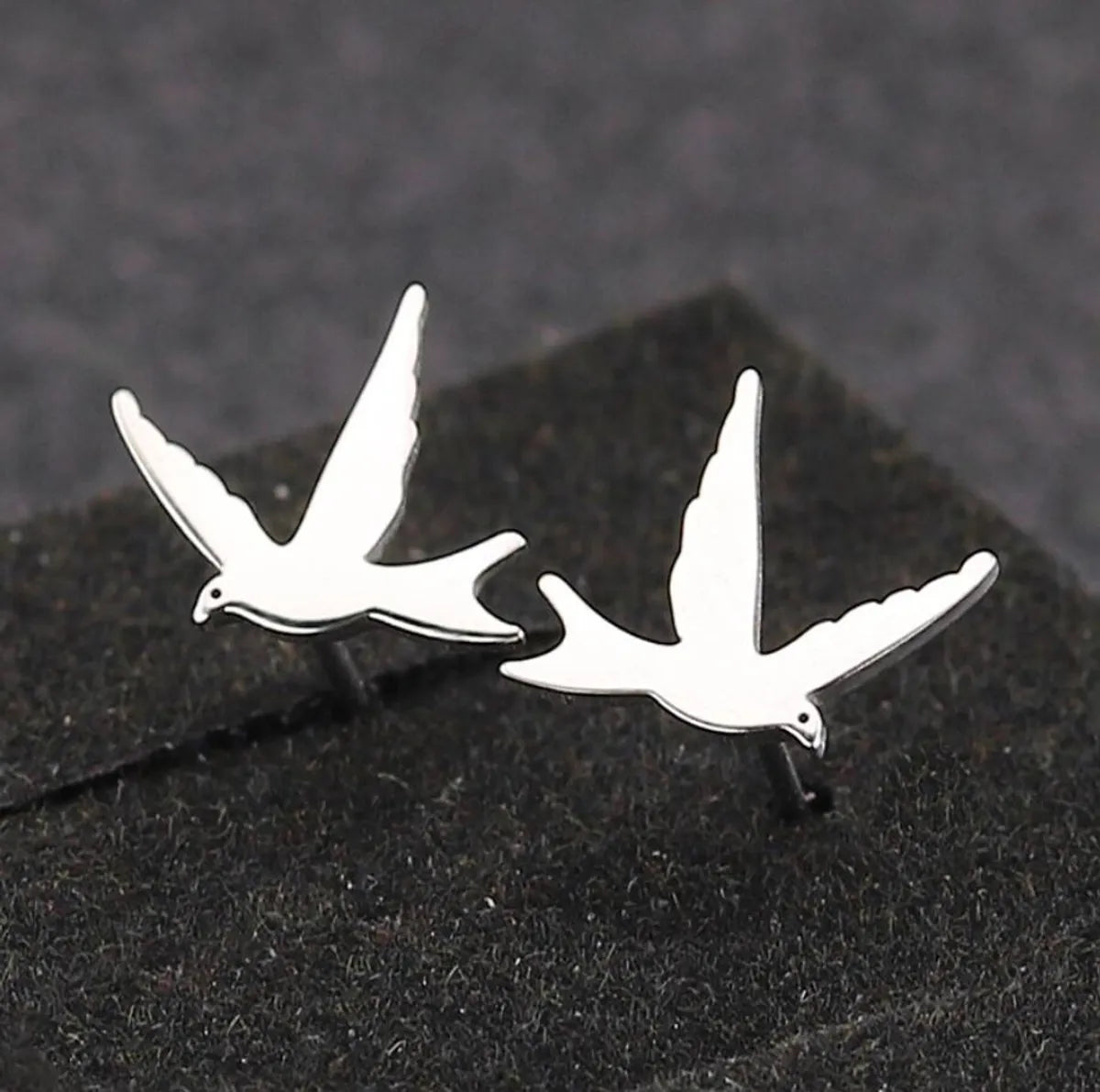 1 Pair Retro Simple Style Animal Bird Polishing Plating 304 Stainless Steel 18K Gold Plated Ear Studs