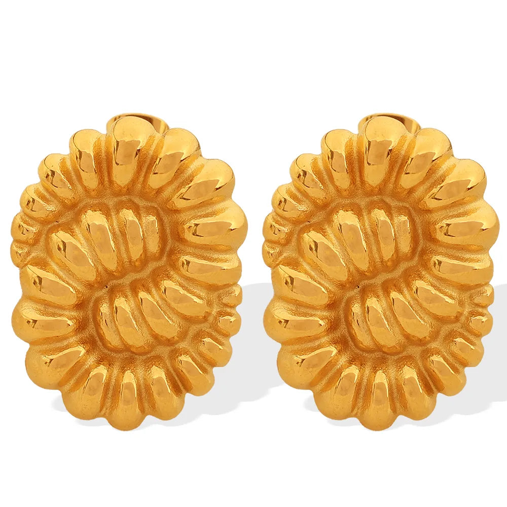 1 Pair Retro Simple Style Classic Style Twist Plating 304 Stainless Steel 18K Gold Plated Ear Studs