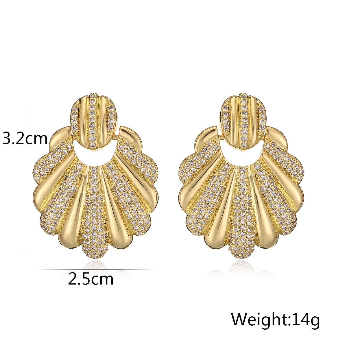 1 Pair Retro Simple Style Commute Solid Color Plating Inlay Copper Zircon 18K Gold Plated Drop Earrings