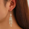 1 Pair Retro Simple Style Cool Style Geometric Skull Plating Alloy Copper Drop Earrings