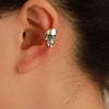 1 Pair Retro Simple Style Cool Style Geometric Skull Plating Alloy Copper Drop Earrings