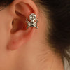 1 Pair Retro Simple Style Cool Style Geometric Skull Plating Alloy Copper Drop Earrings