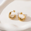 1 Pair Retro Simple Style Geometric Bow Knot Plating 304 Stainless Steel Drop Earrings Earrings