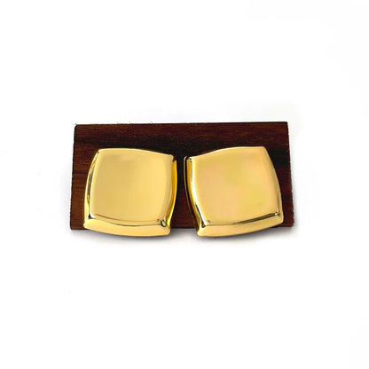 1 Pair Retro Simple Style Geometric Copper 18K Gold Plated Ear Studs