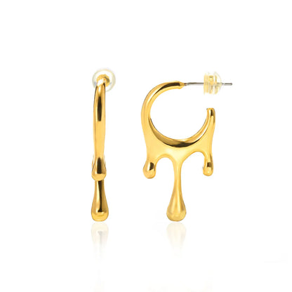 1 Pair Retro Simple Style Geometric Plating Alloy Earrings