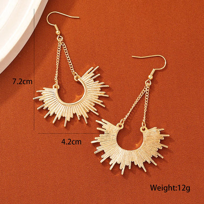 1 Pair Retro Simple Style Geometric Plating Alloy Gold Plated Ear Hook