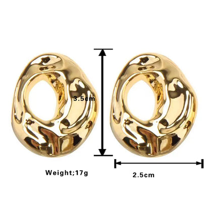 1 Pair Retro Simple Style Geometric Plating Alloy Gold Plated Silver Plated Ear Studs