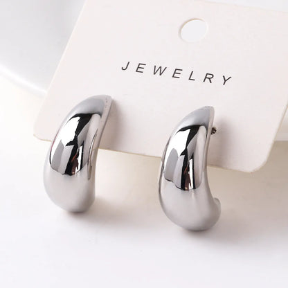 1 Pair Retro Simple Style Geometric Plating Copper Ear Studs