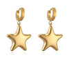 1 Pair Retro Simple Style Heart Shape Plating 304 Stainless Steel 18K Gold Plated Drop Earrings