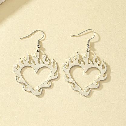 1 Pair Retro Simple Style Heart Shape Plating Alloy Gold Plated Ear Hook