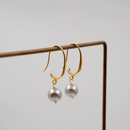 1 Pair Retro Simple Style Pearl Imitation Pearl Copper Drop Earrings