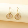 1 Pair Retro Simple Style Rose Plating Inlay Alloy Shell Earrings