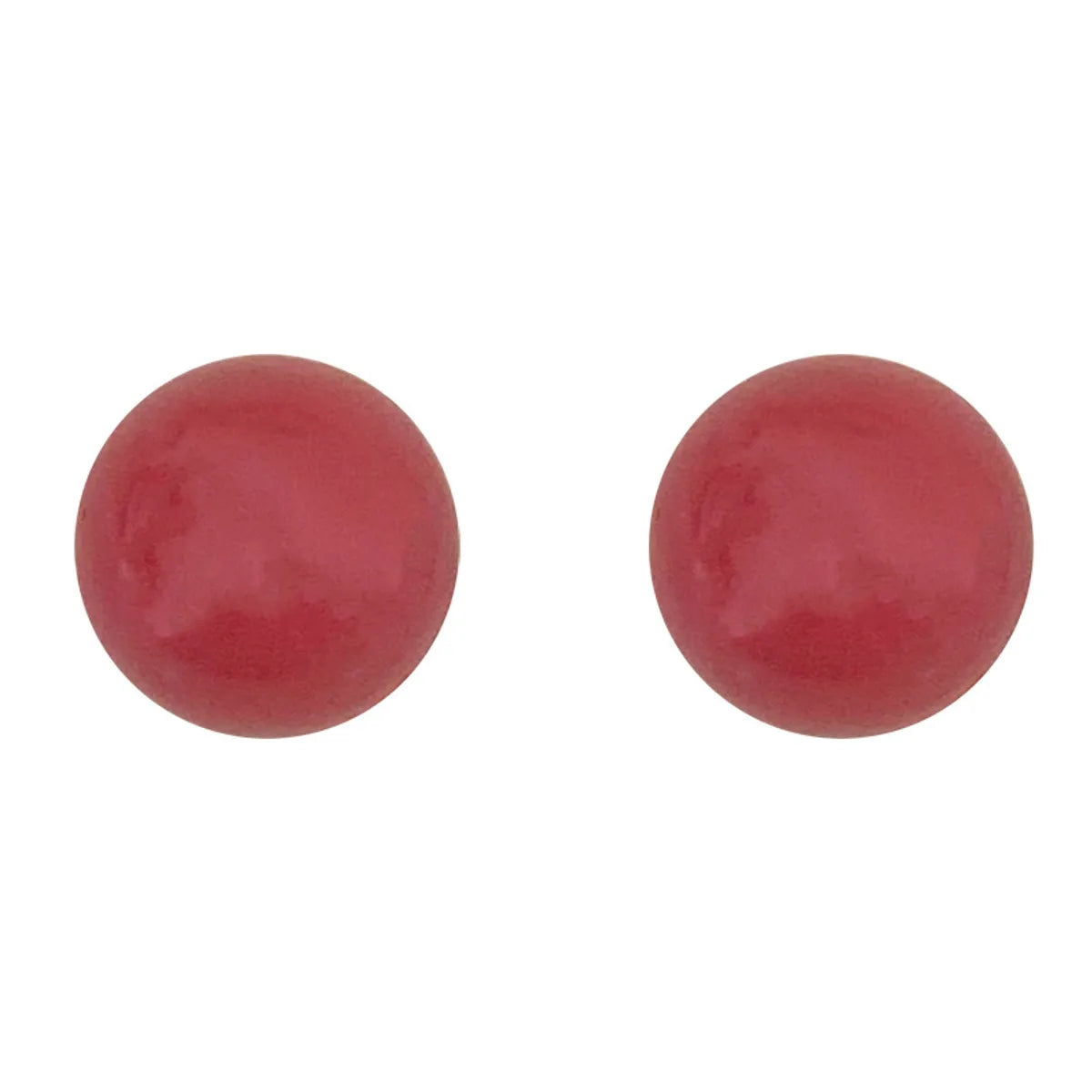 1 Pair Retro Simple Style Round Plastic Resin Ear Studs