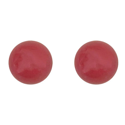 1 Pair Retro Simple Style Round Plastic Resin Ear Studs