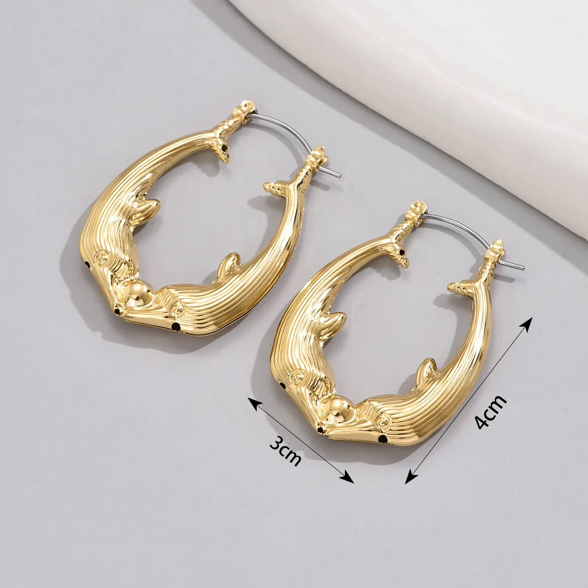 1 Pair Retro Simple Style Solid Color Ferroalloy Earrings