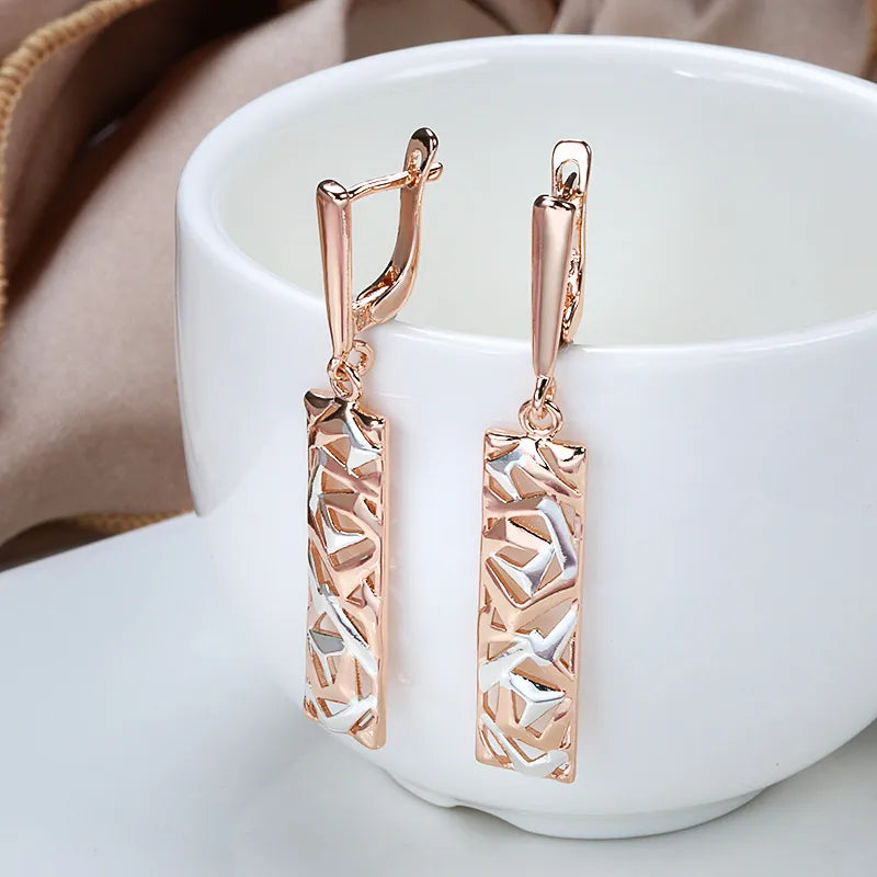 1 Pair Retro Simple Style U Shape Copper Drop Earrings