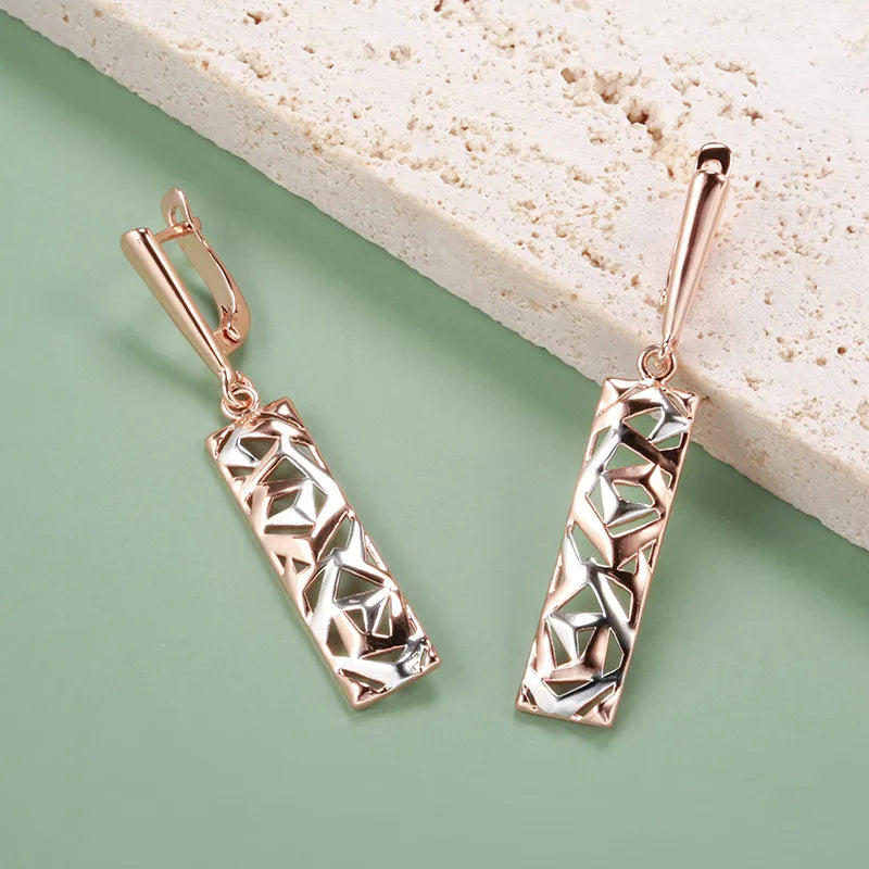 1 Pair Retro Simple Style U Shape Copper Drop Earrings