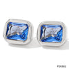 1 Pair Retro Square Plating Inlay 304 Stainless Steel Zircon 16K Gold Plated White Gold Plated Gold Plated Ear Studs