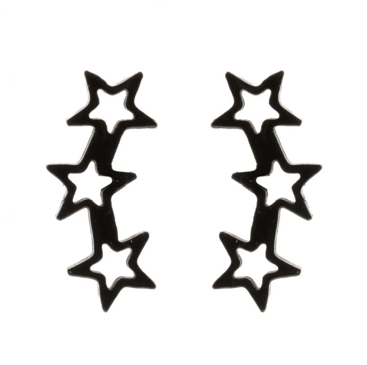 1 Pair Retro Star Spider Notes Stainless Steel Plating Ear Studs