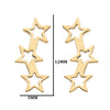 1 Pair Retro Star Spider Notes Stainless Steel Plating Ear Studs