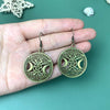 1 Pair Retro Sun Moon Metal Drop Earrings