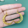 1 Pair Retro Sun Moon Metal Drop Earrings