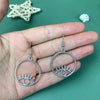 1 Pair Retro Sun Moon Metal Drop Earrings