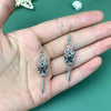 1 Pair Retro Sun Moon Metal Drop Earrings