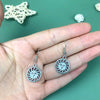 1 Pair Retro Sun Moon Metal Drop Earrings