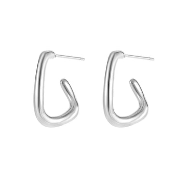 1 Pair Retro U Shape Titanium Steel Plating Ear Studs