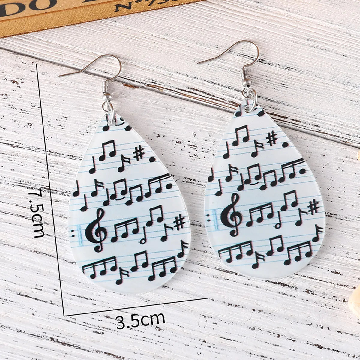 1 Pair Retro Water Droplets Arylic Drop Earrings