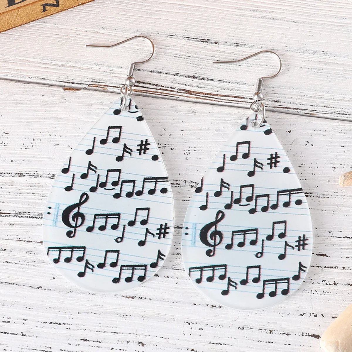 1 Pair Retro Water Droplets Arylic Drop Earrings