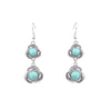 1 Pair Retro Water Droplets Plating Alloy Turquoise Drop Earrings