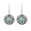 1 Pair Retro Water Droplets Plating Alloy Turquoise Drop Earrings